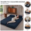 WIXIDIEL 80-Inch Inch Upholstered Daybed, Chaise Lounge Chair Indoor for Living Room, Navy view 3
