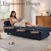 WIXIDIEL 80-Inch Inch Upholstered Daybed, Chaise Lounge Chair Indoor for Living Room, Navy view 4
