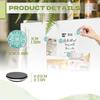 BaHomeck Fridge Magnets 6 Pcs White Pattern On Green Background Round Strong Magnetic Glass Small Refrigerator Magnet,Home Decoration for Office Whiteboards,Classrooms,Cabinet and Dishwasher view 2