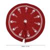 Omabeta Christmas Tree Skirt, Xmas Tree Carpet 47.2in Soft Reusable Decorative Skirt for Bottom Decoration view 3