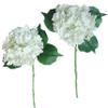 2pcs Real Touch Hydrangea Artificial Flowers Fake Flowers Artificial Plant for Vase Home Decor Wedding Bouquet Party Decorations(2PCS White) view 1