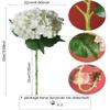 2pcs Real Touch Hydrangea Artificial Flowers Fake Flowers Artificial Plant for Vase Home Decor Wedding Bouquet Party Decorations(2PCS White) view 2