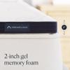 DreamCloud Firm Mattress Topper - Queen - 2" Gel Memory Foam Mattress Topper - Breathable & Comfortable - Back Pain Relief view 2