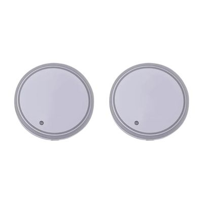 2 Pcs LED Car Light Up Coasters for Nissan Juke Qashqai Micra Pulsar 2014-2018, Acrylic Luminescent Waterproof Cup Shots Changing USB Charging Mat Glorifier Bottle Lights