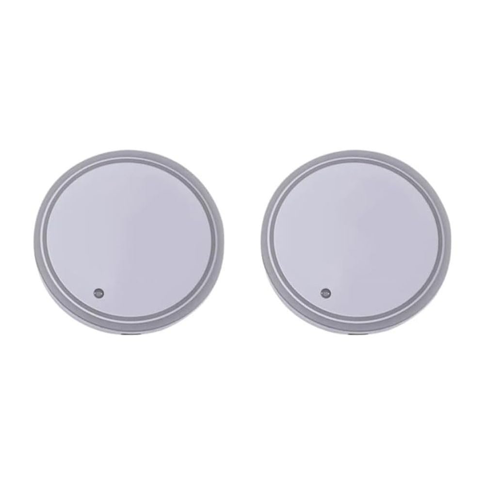 2 Pcs LED Car Light Up Coasters for Nissan Juke Qashqai Micra Pulsar 2014-2018, Acrylic Luminescent Waterproof Cup Shots Changing USB Charging Mat Glorifier Bottle Lights