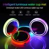 2 Pcs LED Car Light Up Coasters for Nissan Juke Qashqai Micra Pulsar 2014-2018, Acrylic Luminescent Waterproof Cup Shots Changing USB Charging Mat Glorifier Bottle Lights view 3