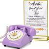 FiayaCom Audio Guest Book Wedding Phone,32GB Memory Customized Audio Messages, Volume Adjustable, with Message Replay Feature, Suitable for All Kinds of Party(Purple+Sign) view 1