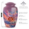 Drum Cremation Urn for Ashes, Purple Large Memorial Urn Adult 10 Inch view 2