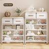 5-Tier Stackable Shoe Rack with 2 Drawers, Space-Saving Closet Organizer for 16 Pairs of Shoes, Perfect for Bedroom or Entryway Storage view 2