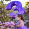 28 Balloon - Purple Birthday Number Balloons, 40 Inch Large Foil Balloons for Men Women Boys Girls Purple Themed Birthday Decorations view 2