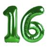 16 Balloon - Dark Green Birthday Number Balloons, 40 Inch Large Foil Balloons for Men Women Boys Girls Dark Green Themed Birthday Decorations view 1