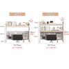 1/2-Layer Desktop Organizer, Iron Computer Desk Top Shelves, College Dorm Desk Hutch, Storage Shelves for Dorm Home Office,White,75 * 20 * 98cm,1 Layer view 2