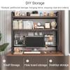 1/2-Layer Desktop Organizer, Iron Computer Desk Top Shelves, College Dorm Desk Hutch, Storage Shelves for Dorm Home Office,White,75 * 20 * 98cm,1 Layer view 3