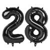28 Balloon - Black Birthday Number Balloons, 40 Inch Large Foil Balloons for Men Women Boys Girs Black Themed Birthday Decorations view 1