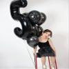 28 Balloon - Black Birthday Number Balloons, 40 Inch Large Foil Balloons for Men Women Boys Girs Black Themed Birthday Decorations view 4