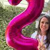 15 Balloon - Hot Pink Birthday Number Balloons, 40 Inch Large Foil Balloons for Men Women Boys Girls Hot Pink Themed Birthday Decorations view 4