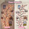 FIALAME 7.55 FT 144 LED Cherry Blossom Tree Branch Lights for Wall,8 Modes Artificial Pink Cherry Blossom Garland with Remote and Timer,Willow Vine Lights (144 LED Three-Color Cherry Blossom) view 4