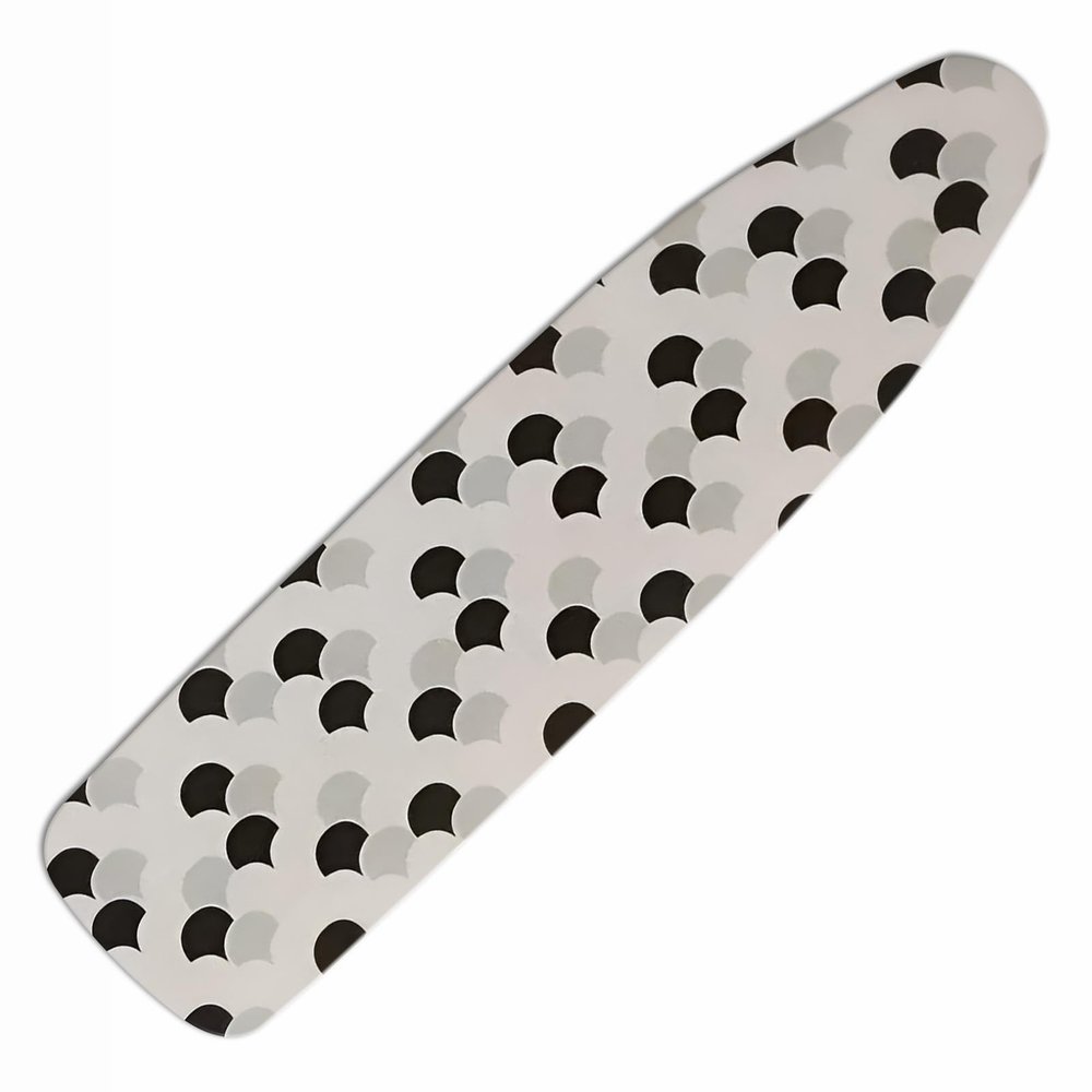 ZQKLHPL Vintage Ironing Board Cover, Heatproof and Stain-Resistant 19x51in Ironing Board Replacement Cover Easy Installation(Black,42.1 L x 17.3 in W)