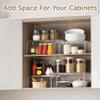 BOMOKS Clear Kitchen Cabinet Organizer, Set of 2 Stackable Spice Rack, Acrylic Shelves for Pantry Organizers and Storage, Tiered Spice Organization for Cabinet, Shelf Organizer for Desk Countertop view 2