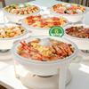 IMACONE White Maifanite-Coated Chafing Dishes Set of 6, 6QT view 1