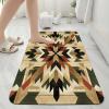 Aztec Tribal Bathroom Mat Absorbent, Southwestern Rustic Diatomaceous Earth Bath Mat 30"x48", Native American Floor Mat Non Slip Quick Dry Washable Small Shower Rug for Toilet Bathtub Kitchen view 3