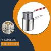 FAUOSWUK 304 Stainless Steel Deep Fryer Pot, Frying Pan Stainless Steel Fry Pot with Strainer Basket for Frying Home Outdoor Cooking view 2