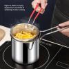 FAUOSWUK 304 Stainless Steel Deep Fryer Pot, Frying Pan Stainless Steel Fry Pot with Strainer Basket for Frying Home Outdoor Cooking view 4