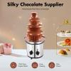 4 Tier Chocolate Fondue Fountain Machine, 60Oz Commercial Chocolate Fountain, Electric Chocolate Melting Fountain Machine for Cafes, Hotels, Milk Tea Stores view 4
