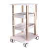 USZWBY Storage Cart for Variety Applications 3 Tier Rolling Cart Metal Kitchen Storage Cart with Wheels Storage Trolley Serving Cart for Home Hotel Bathroom Kitchen view 1