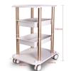USZWBY Storage Cart for Variety Applications 3 Tier Rolling Cart Metal Kitchen Storage Cart with Wheels Storage Trolley Serving Cart for Home Hotel Bathroom Kitchen view 2