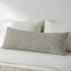 14x36 Cream Grey Decorative Body Pillow Cover for Bed Textured Boucle Striped Chic Morden Boho Accent Farmhouse Rectangular Long Lumbar Throw Pillow Case for Bedroom Living Room Home Decor Couch Sofa view 1
