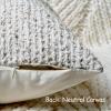 14x36 Cream Grey Decorative Body Pillow Cover for Bed Textured Boucle Striped Chic Morden Boho Accent Farmhouse Rectangular Long Lumbar Throw Pillow Case for Bedroom Living Room Home Decor Couch Sofa view 3