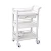 Movable Hand Trucks Storage Cart,Kitchen 3 Tier Service Cart Trolley,Beauty Salon Utility Rolling Cart,Load Capacity 100Kg/White/54 * 37 * 9,White-54 * 37 * 98Cm(White-54 * 37 * 98Cm) view 1