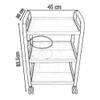 USZWBY Storage Cart for Variety Applications 3 Tier Movable Carts Kitchen Storage Hand Trucks Rolling Cart Shelf with Wheels Hair Beauty Salon Trolley Bathroom Kitchen(C-45 * 30 * 83Cm) view 2