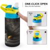 Insulated Stainless Steel Water Bottle with Straw Leakproof 12Oz Glass of Ice Water Tumbler Cup for Travel And Sports view 4
