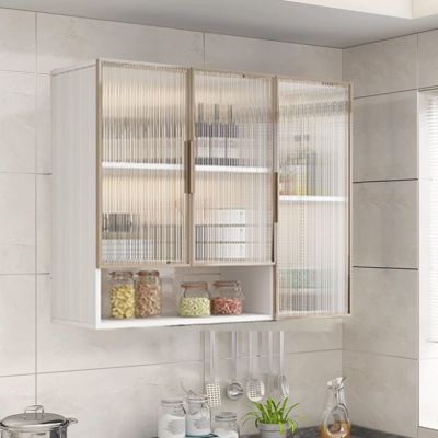 Aluminum Alloy Medicine Cabinet with Glass Door - Multi-Purpose 2-3 Layer Toiletry Organizer for Kitchen & Bathroom, Above Toilet Storage, Cosmetic Organizer Box