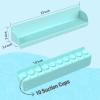 AGPTEK 24 Inch Bathtub Splash Guard with 10 Suction Cups, Silicone Tub Water Splash Guard for Bathtub, Bath Toy Tray Holder Play Shelf for Kids, Universal for Bathroom, Kitchen Sink (Green) view 2