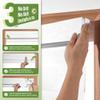 MoDanCeQ No Drill No Tools Zebra Blinds for Windows,Linen Fabric Cordless Zebra Shades,Custom Double-Layer Window Blinds,Easy to Install Roller Shades, Black, 32" W x 36" H view 2