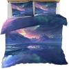 RUHEYIA Arctic Scenery Queen Bedding Sets Natural Phenomena 3 Pieces Bedding Sets Glacier Lake Soft Bedding Set Bedding Set for Kids Teens Adults view 1