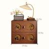 Chinese Solid Wood Nightstand, Freely Combinable Storage Cabinet, Suitable for Living Room, Bedroom and Entrance (Brown,19.6" L*16.5" W*18.9" H) view 2