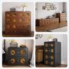 Chinese Solid Wood Nightstand, Freely Combinable Storage Cabinet, Suitable for Living Room, Bedroom and Entrance (Brown,19.6" L*16.5" W*18.9" H) view 3