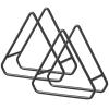 2 Pcs Black Metal Triangular Plate Holders, Kitchen Countertop Racks for Dish Organization, Pot Lid Holder Stands for Space Efficiency view 1