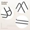 2 Pcs Black Metal Triangular Plate Holders, Kitchen Countertop Racks for Dish Organization, Pot Lid Holder Stands for Space Efficiency view 2