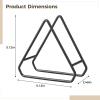 2 Pcs Black Metal Triangular Plate Holders, Kitchen Countertop Racks for Dish Organization, Pot Lid Holder Stands for Space Efficiency view 4