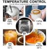 2500W Commercial Multi-Purpose Milk Frother,20L Full-Automatic Steam Boiling Water Frothing Machine, with 2 Lcd Temperature Display, for Coffee Tea Dessert Shop Black view 2