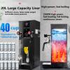 2500W Commercial Multi-Purpose Milk Frother,20L Full-Automatic Steam Boiling Water Frothing Machine, with 2 Lcd Temperature Display, for Coffee Tea Dessert Shop Black view 3