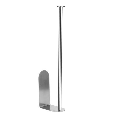 Paper Towel Holder, Freestanding Stainless Steel Self-Adhesive or Drilling Paper Towel Holder Wall Mount,Matte Black Paper Towel Dispenser for Bathroom Kitchen Fridge Countertop Home