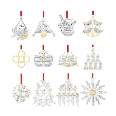 12 Days of Christmas Ornaments Set