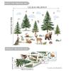 Wefaouse Mountain Tree Wall Stickers for Kids Bedroom, Large Pine Tree Wall Art with Deer, Bear, Rabbit, Fox, Wolf & Hedgehog, Wall Decals Peel and Stick Decal for Nursery Kids Room Dcor view 4