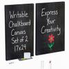 Large Chalkboard-Like Canvas Set of 2, 17x24 Writable, Message Ledge view 1